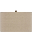 Benjara Metal Tripod Base Table Lamp with Fabric Drum Shade- Bronze and Beige