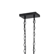 Benjara 60 X 4 Watt Wood and Metal Chandelier with 6 Foot Chain- Brown and Black