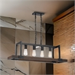 Benjara 60 X 4 Watt Wood and Metal Chandelier with 6 Foot Chain- Brown and Black