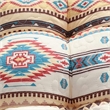 Benjara Tisa Traditional Ikat Pattern Fabric Chair Pad- Multicolor