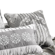Benjara 12 Piece Queen Comforter Set with Medallion Print- Platinum Gray