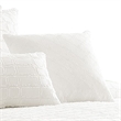 Benjara 7 Piece Cotton Queen Comforter Set with Fringe Details- White