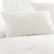 Benjara 7 Piece Cotton Queen Comforter Set with Fringe Details- White