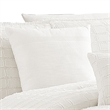Benjara 7 Piece Cotton Queen Comforter Set with Fringe Details- White