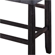Benjara Rectangular Fabric Counter Height Bench with Padded Seat- Brown and Blue