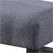 Benjara Rectangular Fabric Counter Height Bench with Padded Seat- Brown and Blue