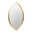 Benjara Oval Shape Metal Frame Wall Mirror- Gold