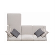 Benjara L Shaped Fabric Sectional with Reversible Chaise and Tapered Legs- Cream