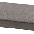 Benjara Rectangular Fabric Bench with Wooden Tapered legs- Charcoal Gray