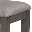 Benjara Rectangular Fabric Bench with Wooden Tapered legs- Charcoal Gray