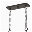 Benjara 8 Bulb Chandelier with Wooden Frame & Metal Orb Shades- Brown & Black
