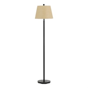 Benjara Metal Round 3 Way Floor Lamp with Spider Type Shade- Dark Bronze