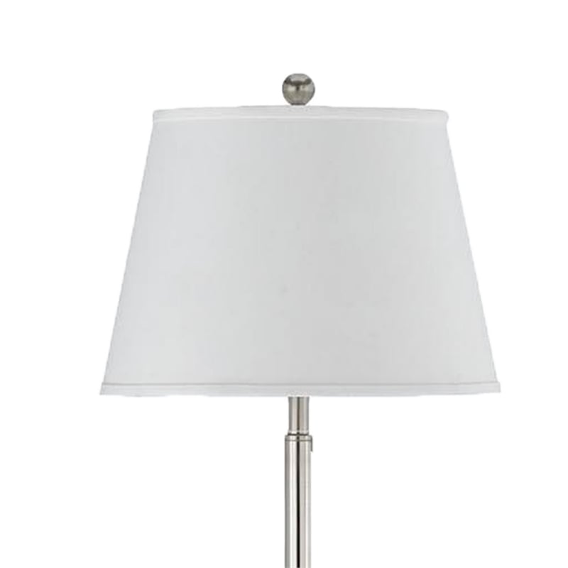 Benjara Metal Round 3 Way Floor Lamp with Spider Type Shade- Silver and Brown