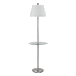 Benjara Metal Round 3 Way Floor Lamp with Spider Type Shade- Silver and Brown
