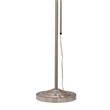 Benjara Metal Rectangular Floor Lamp with Adjustable Pole- White