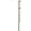 Benjara Metal Rectangular Floor Lamp with Adjustable Pole- White