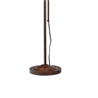 Benjara Metal Rectangular Floor Lamp with Adjustable Pole- Bronze