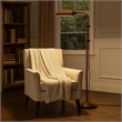 Benjara Metal Rectangular Floor Lamp with Adjustable Pole- Bronze