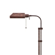 Benjara Metal Rectangular Floor Lamp with Adjustable Pole- Bronze