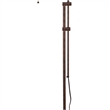 Benjara Metal Rectangular Floor Lamp with Adjustable Pole- Bronze