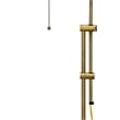 Benjara Metal Rectangular Desk Lamp with Adjustable Pole- Gold