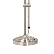 Benjara Metal Rectangular Desk Lamp with Adjustable Pole- Silver