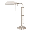 Benjara Metal Rectangular Desk Lamp with Adjustable Pole- Silver