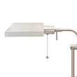 Benjara Metal Rectangular Desk Lamp with Adjustable Pole- Silver