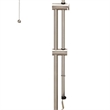 Benjara Metal Rectangular Desk Lamp with Adjustable Pole- Silver