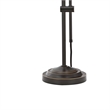 Benjara Metal Rectangular Desk Lamp with Adjustable Pole- Black