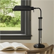 Benjara Metal Rectangular Desk Lamp with Adjustable Pole- Black