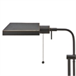 Benjara Metal Rectangular Desk Lamp with Adjustable Pole- Black