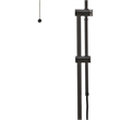 Benjara Metal Rectangular Desk Lamp with Adjustable Pole- Black