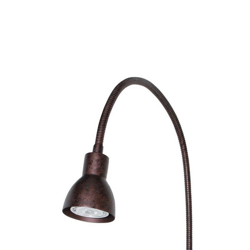 Benjara Metal Round Wall Reading Lamp with Plug In Switch- Bronze