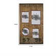 Benjara Rectangular Distressed Wooden Frame with 4 Photo Slots- Brown