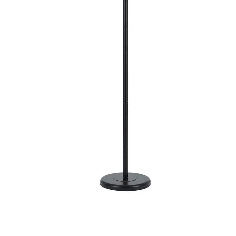 Benjara Metal Round 3 Way Torchiere Lamp with Frosted Shade- Dark Bronze & Gold