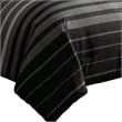 Benjara 10 Piece King Polyester Comforter Set with Striped Details- Black & Gray