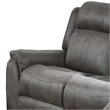 Benjara Fabric Manual Motion Sofa with Pillow Top Arms- Gray