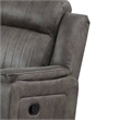Benjara Fabric Manual Motion Sofa with Pillow Top Arms- Gray