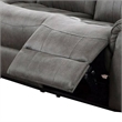 Benjara Fabric Manual Motion Sofa with Pillow Top Arms- Gray