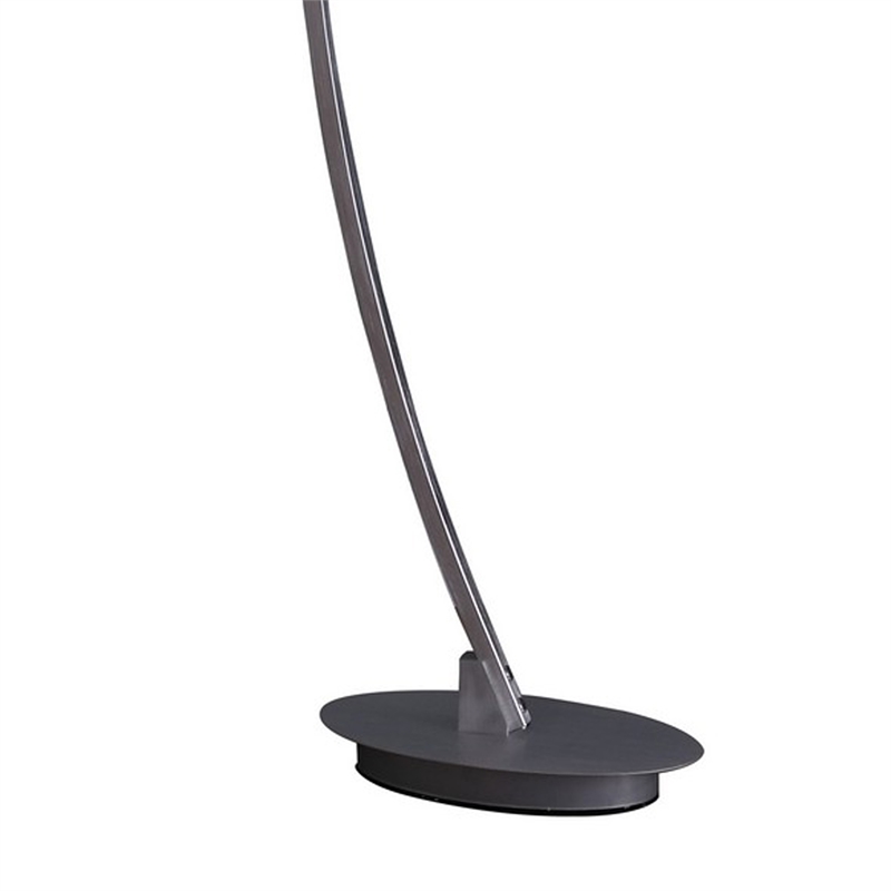 Benjara Floor LED Lamp with Metal Arched Design- Brushed Silver