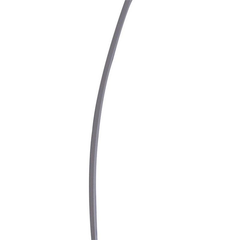 Benjara Floor LED Lamp with Metal Arched Design- Brushed Silver