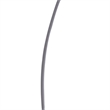 Benjara Floor LED Lamp with Metal Arched Design- Brushed Silver