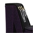 Benjara High Heel Shoe Jewelry Box with 3 Hooks and Storage- Purple