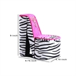 Benjara High Heel Zebra Shoe Jewelry Box with 3 Hooks- Multicolor