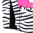 Benjara High Heel Zebra Shoe Jewelry Box with 2 Hooks- Multicolor