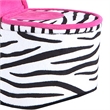 Benjara High Heel Zebra Shoe Jewelry Box with 2 Hooks- Multicolor