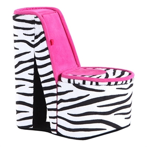 Benjara High Heel Zebra Shoe Jewelry Box with 2 Hooks- Multicolor