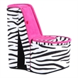 Benjara High Heel Zebra Shoe Jewelry Box with 2 Hooks- Multicolor