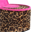 Benjara High Heel Cheetah Shoe Jewelry Box with 2 Hooks- Multicolor